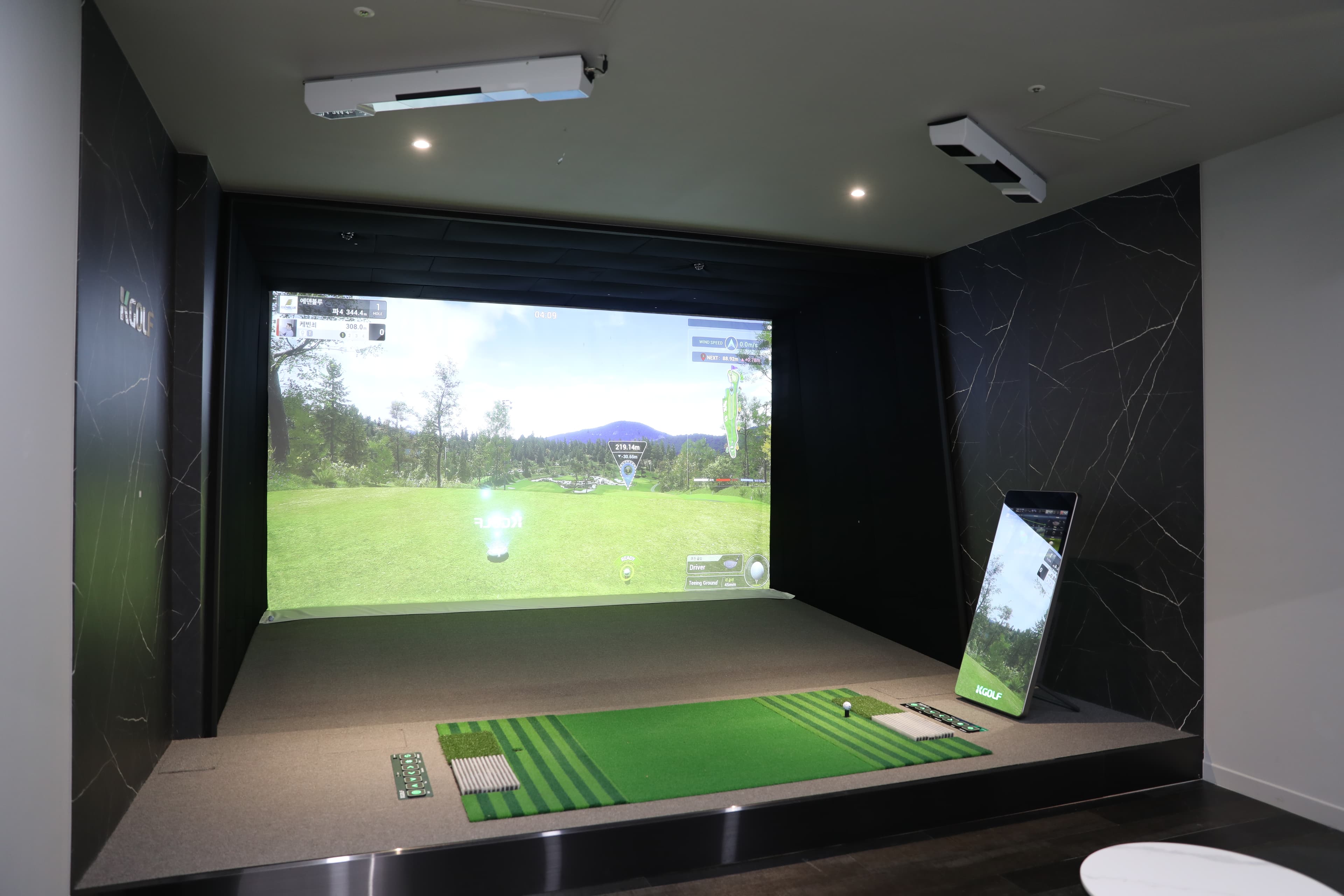 Private residence golf simulator installation in Singapore