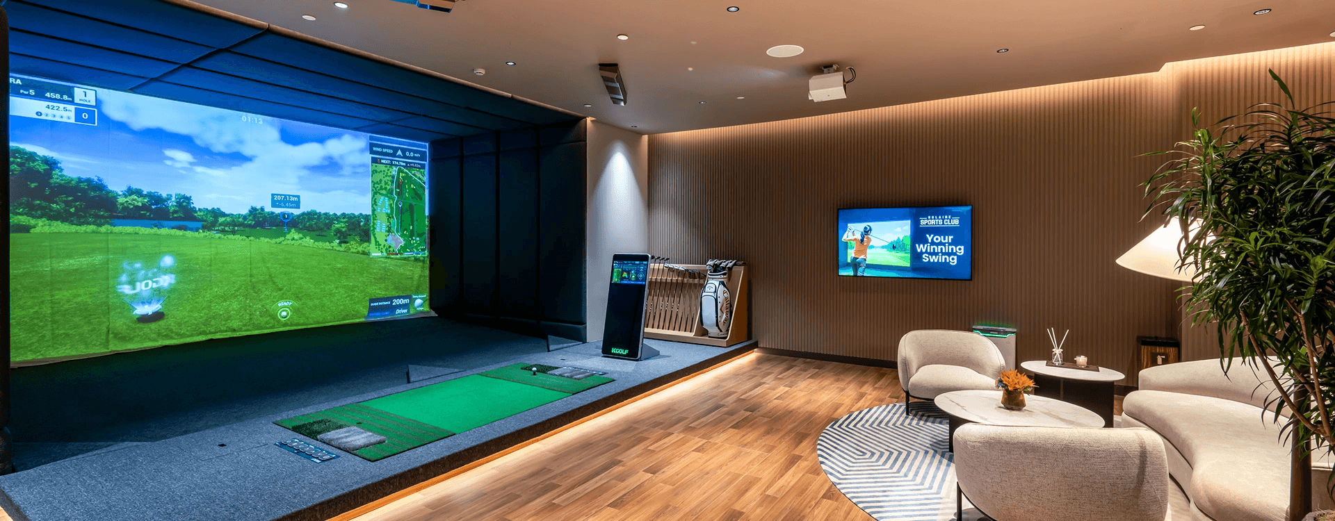 Solaire Resort Sports Club golf simulator installation